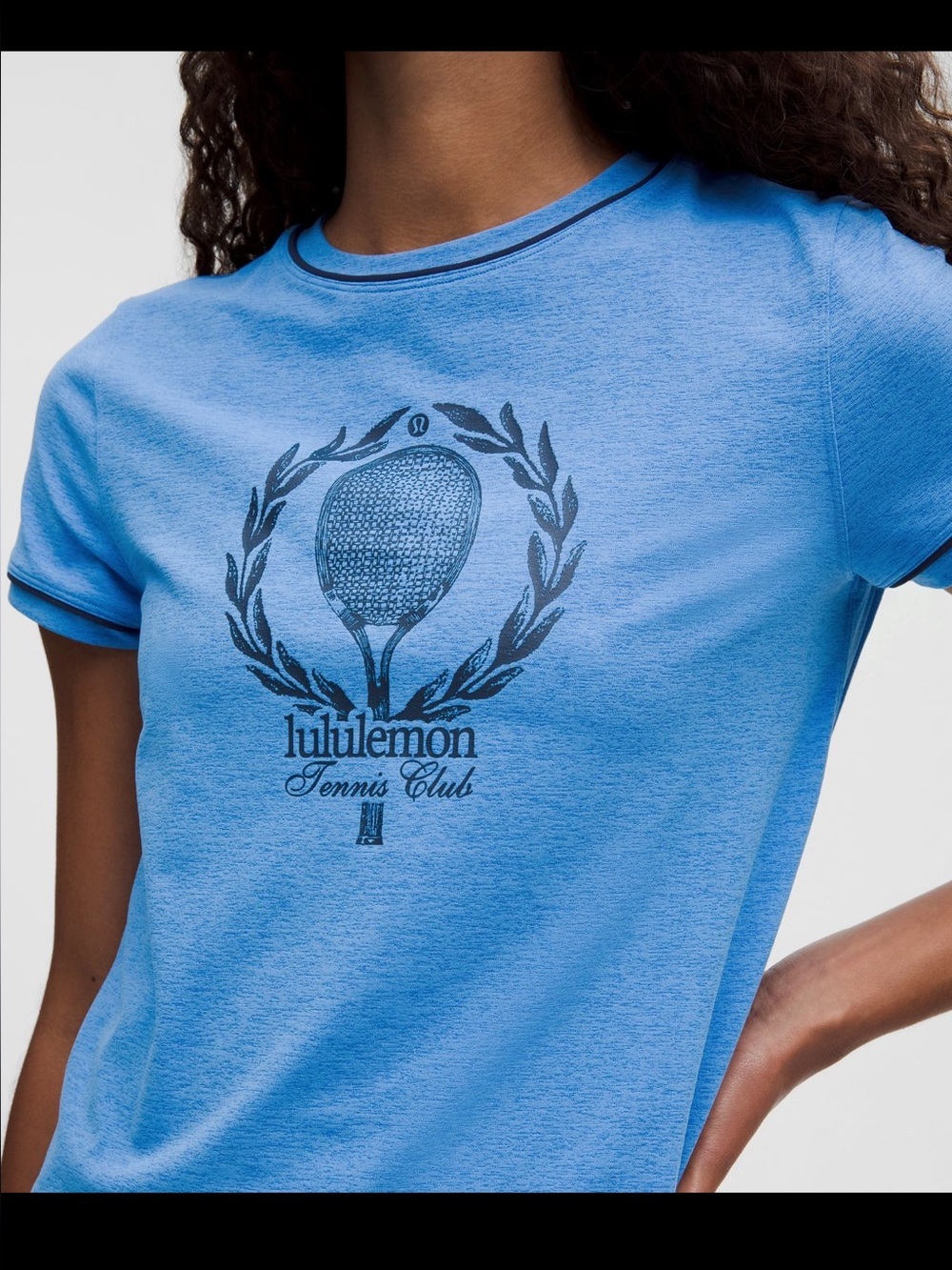 Lululemon Crewneck Short-Sleeve Tennis Club Tee. Pool Party size Large NWT - Picture 3 of 11